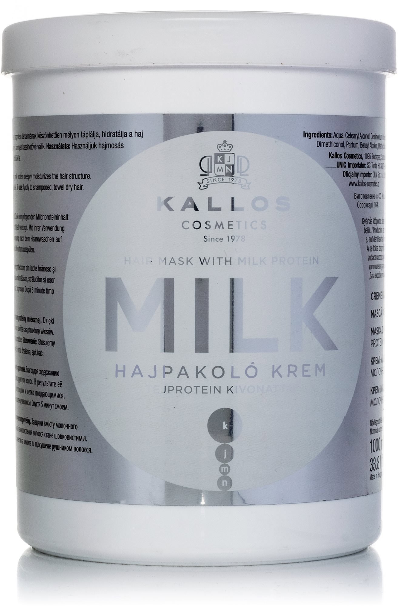  Hajmaszk KALLOS tejmaszk 1000 ml