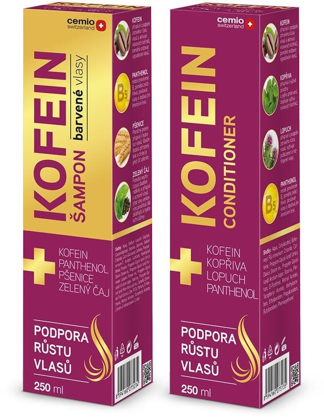 CEMIO Kofein hajápoló kozmetikai készlet festett hajra, szett 500 ml