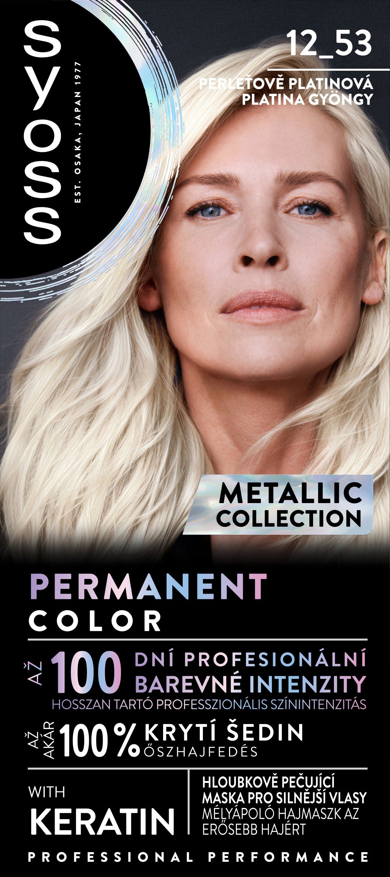 Hajfesték SYOSS Metallics Collection 12-53 Pearl Platinum 50 ml