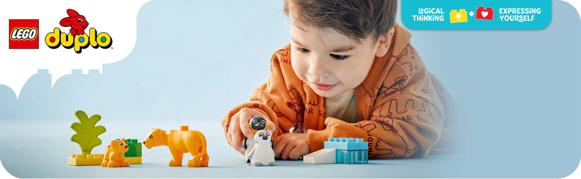 LEGO® DUPLO® Állatcsaládok a vadvilágban: Pingvinek és oroszlánok 10442