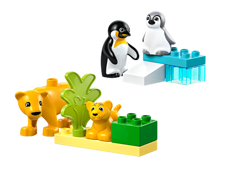 LEGO® DUPLO® Állatcsaládok a vadvilágban: Pingvinek és oroszlánok 10442