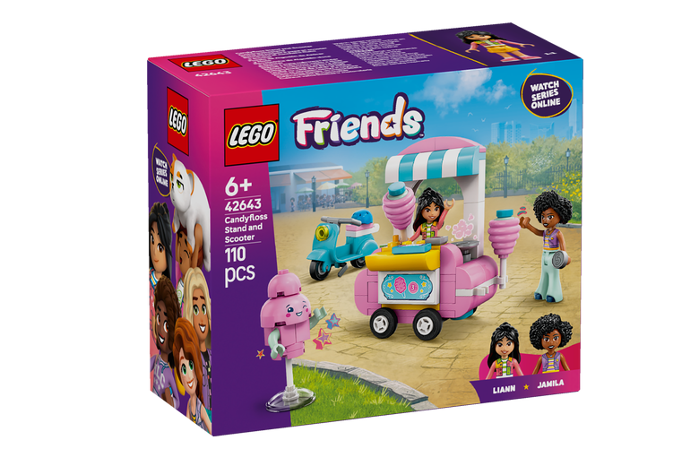 LEGO® Friends Vattacukorárus pult és robogó 42643