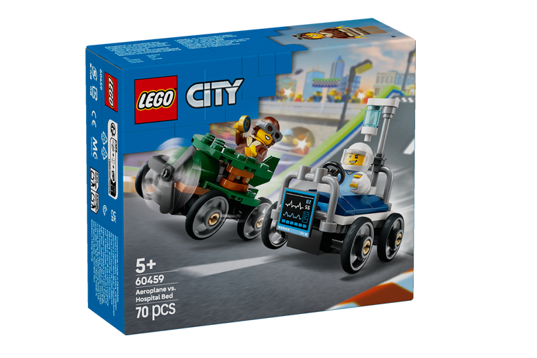 LEGO® City Repülő vs. kórházi ágy, versenyautós csomag 60459