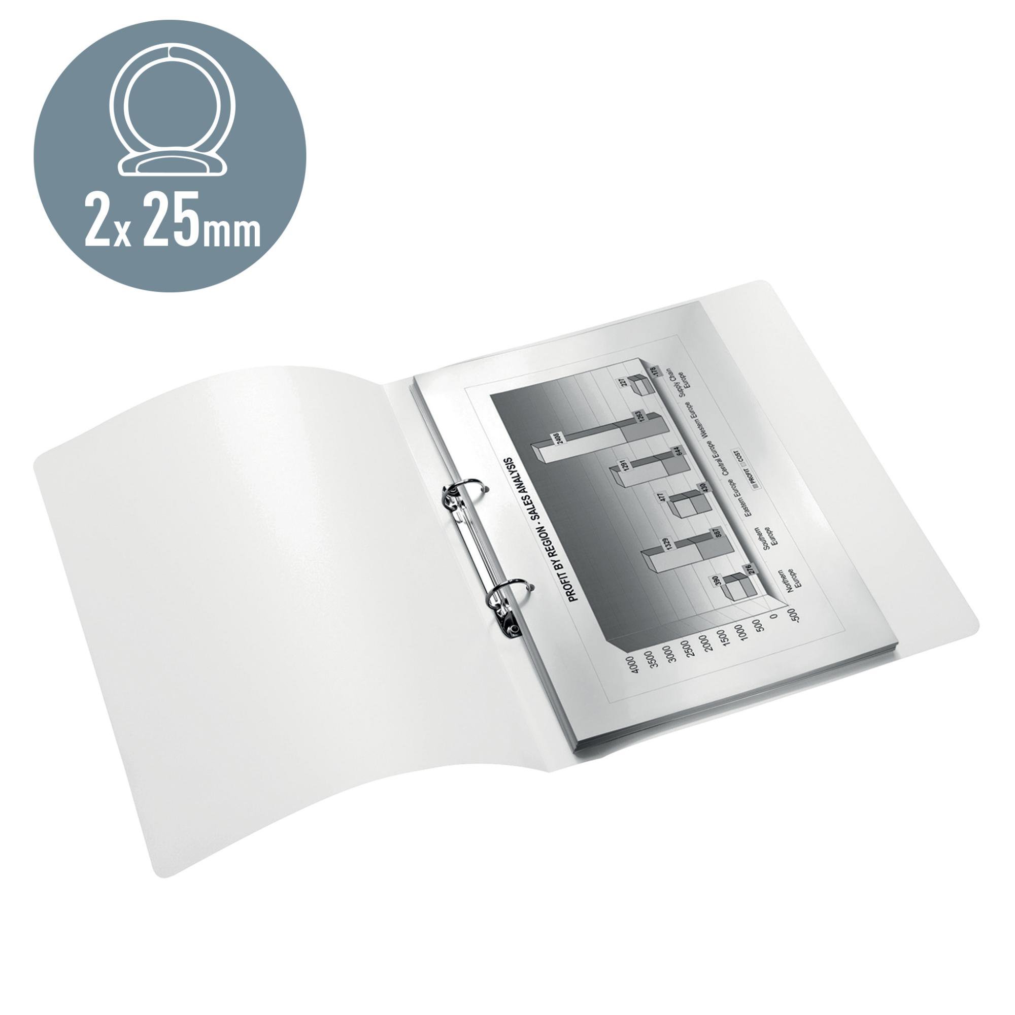 Leitz WOW gyűrűs dosszié A4 32mm piros