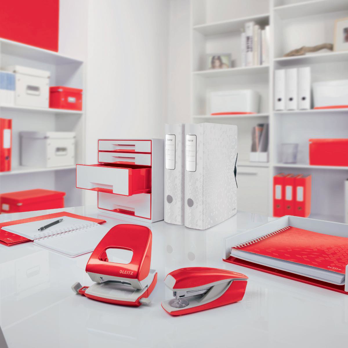 Leitz Click & Store WOW magazintartó piros
