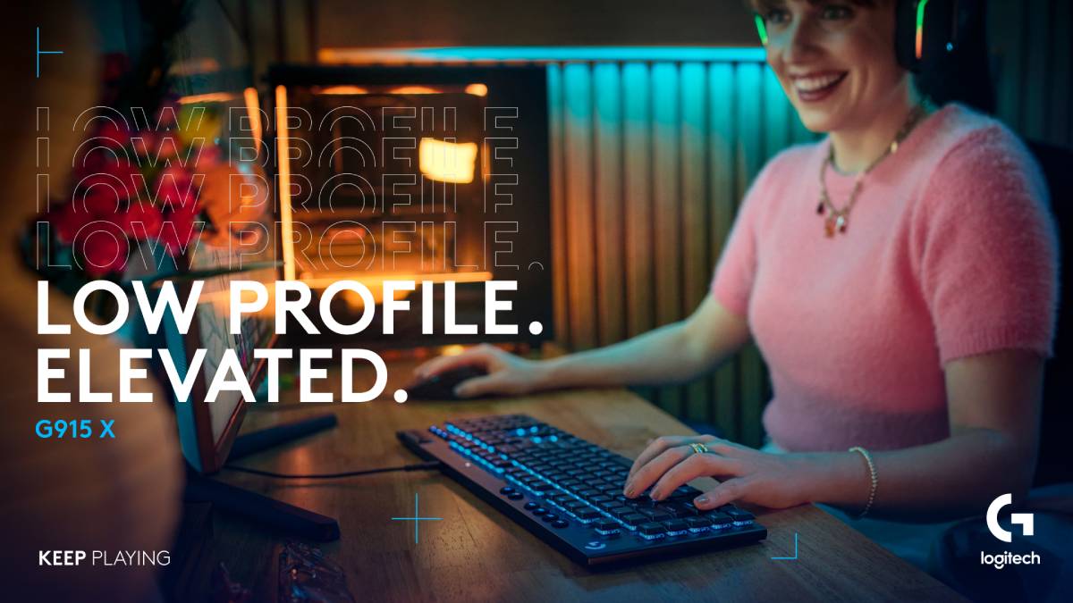 Logitech G915 X gaming billentyűzet, fekete - US INTL
