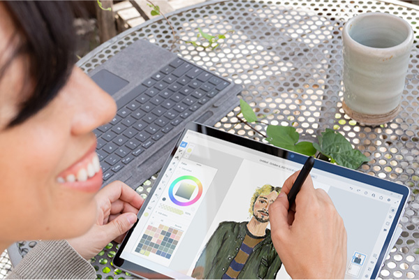 Microsoft Surface Pro billentyűzet Slim Pen Platinum ENG