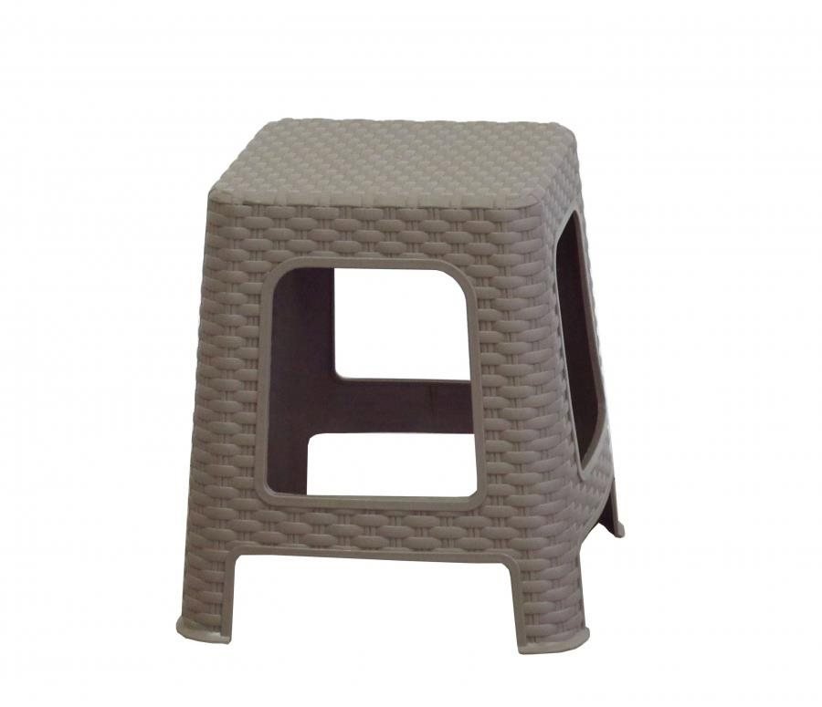 MEGA PLAST Taburet I kerti szék kerti polyrattan, mokka 36 x 33 x 33cm