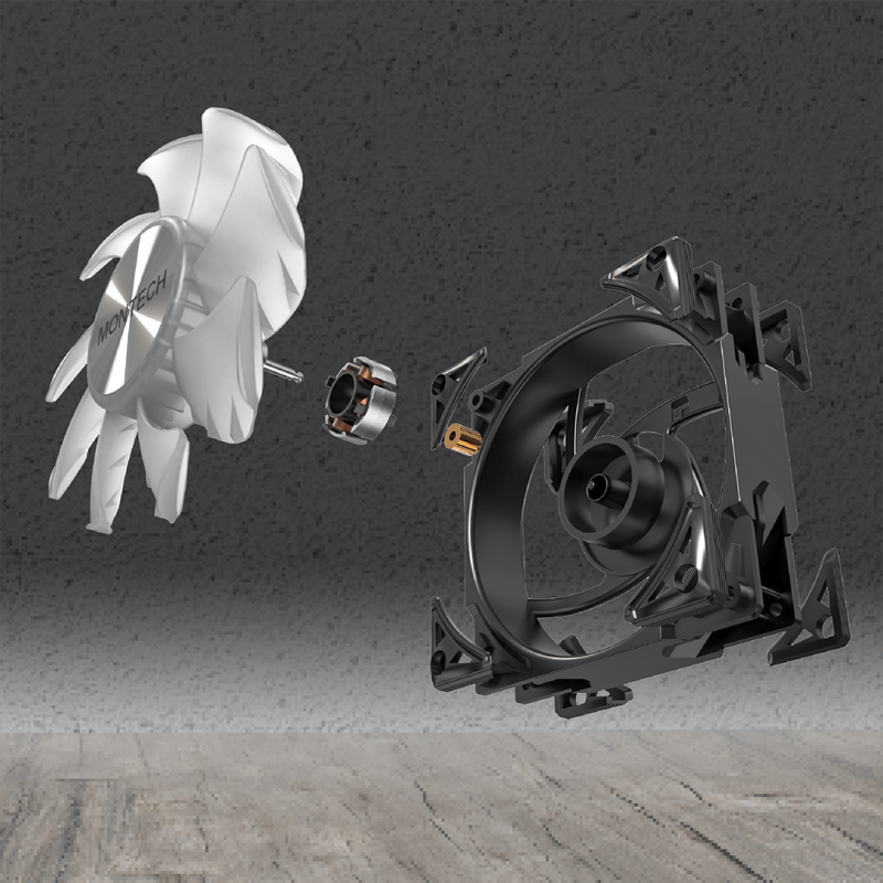 Montech Metal Pro 12 ARGB PWM Black PC ventilátor