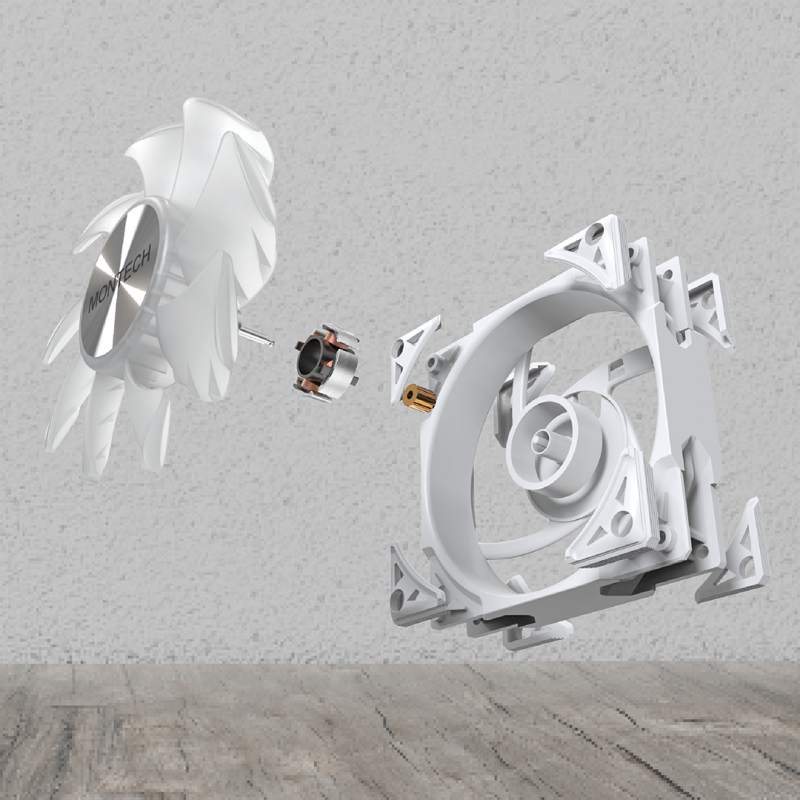 Montech Metal Pro 12 ARGB PWM White PC ventilátor