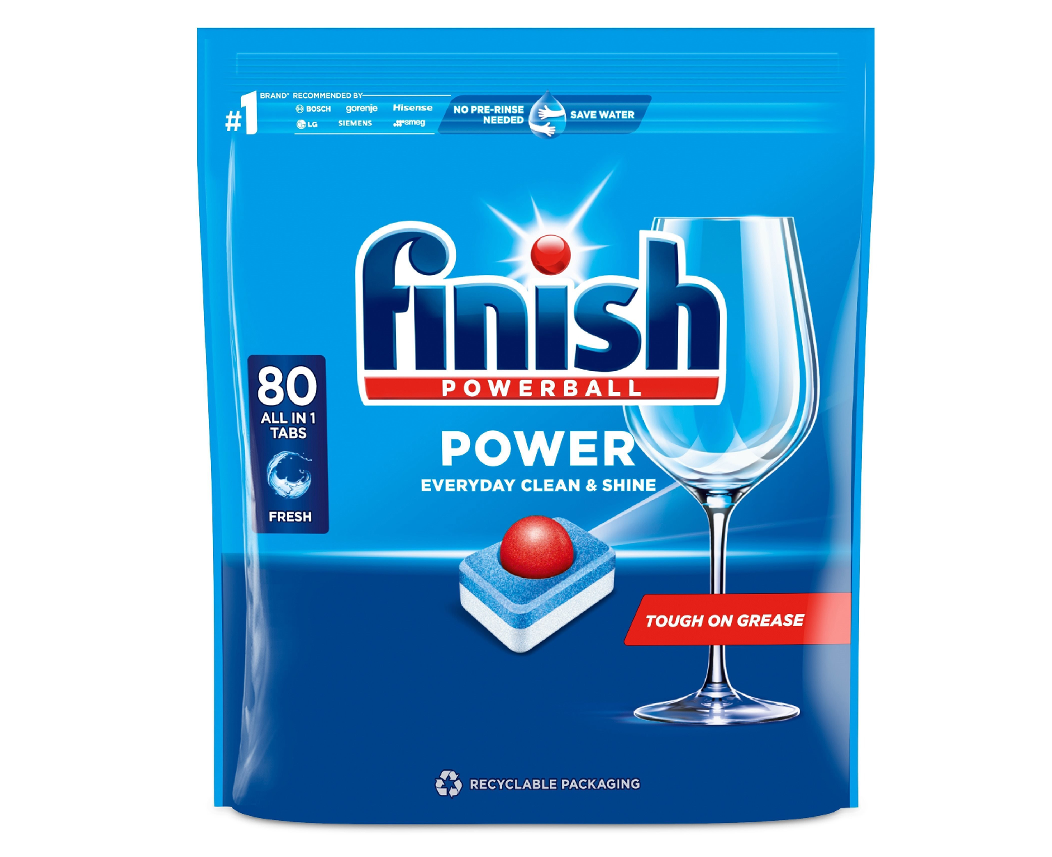 FINISH Power All in 1 mosogatógép tabletták, 80 db