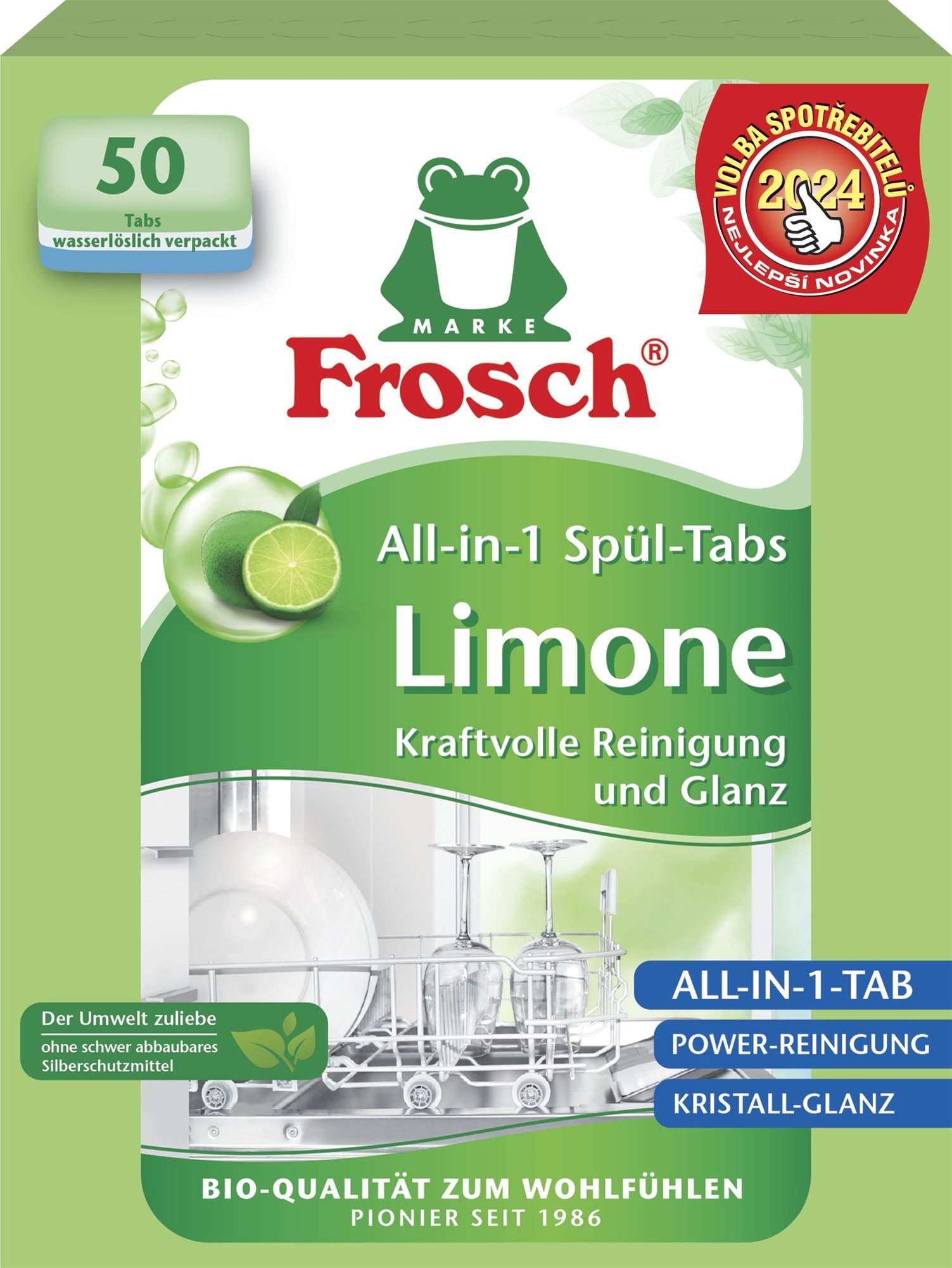 FROSCH EKO All in 1 Citrom mosogatógép tabletták 50db