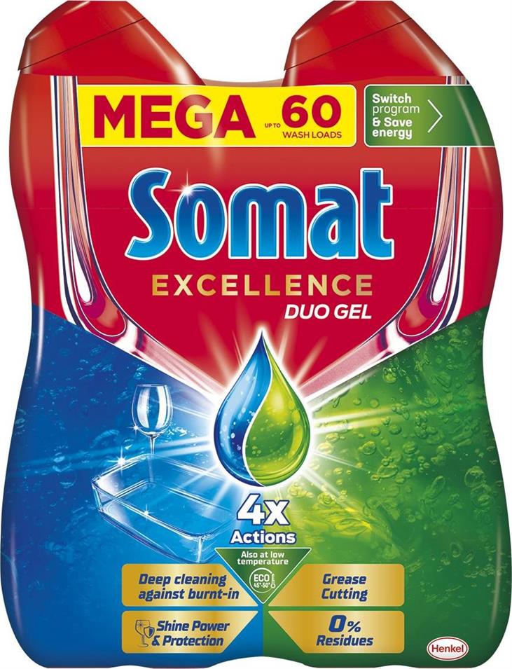 SOMAT Excellence Anti-Grease mosogatógép gél 60 adag