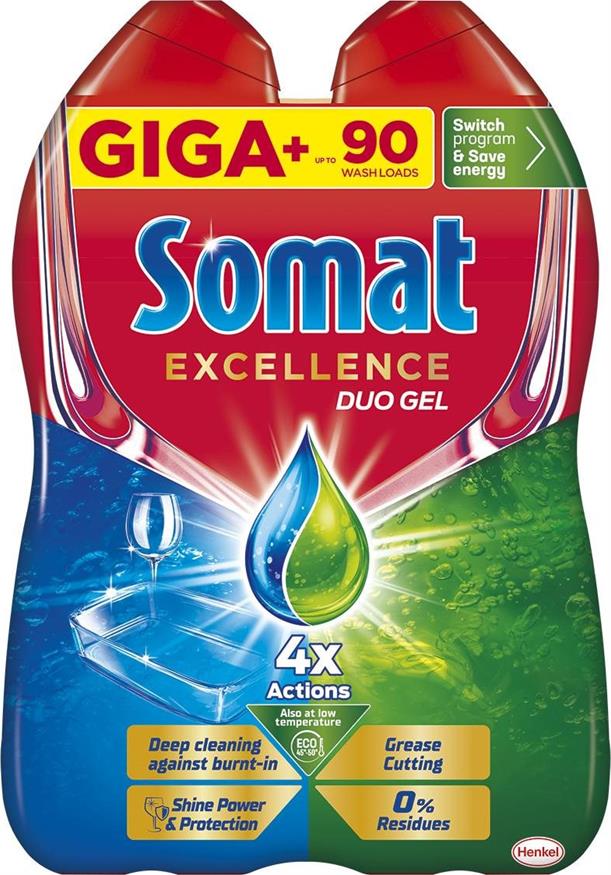SOMAT Excellence Anti-Grease mosogatógép gél 90 adag