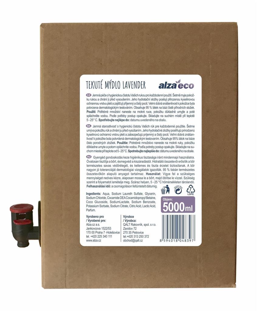AlzaEco Levendula antibakteriális folyékony szappan 5 l