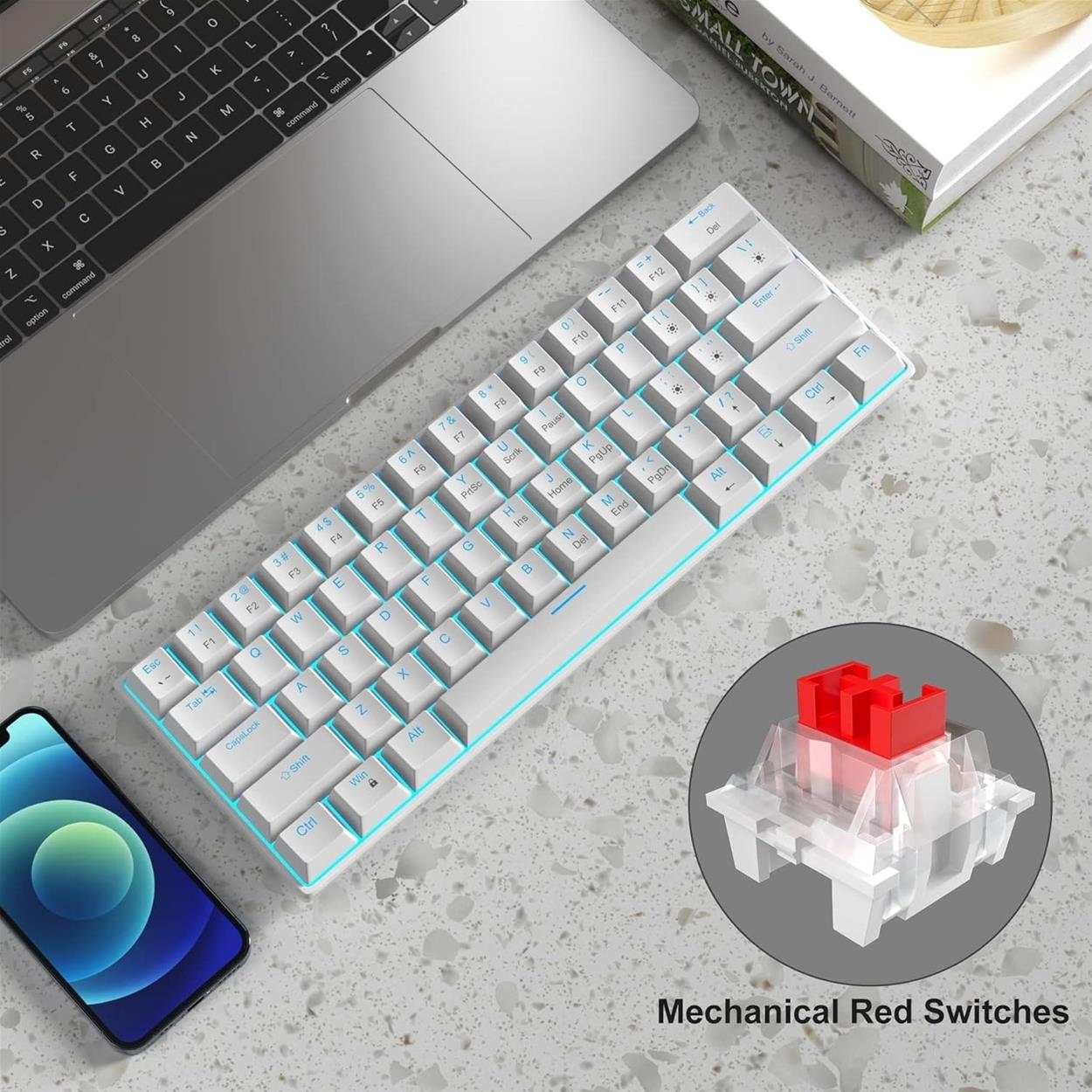 MageGee STAR61-W Mechanical Keyboard - US gaming billenyűzet