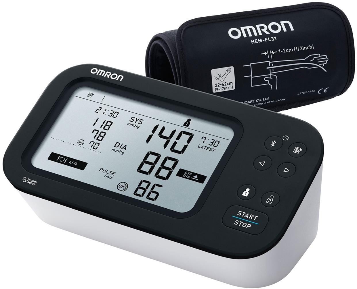 OMRON M7 Intelli IT Afib + táp, készlet vérnyomásmérő