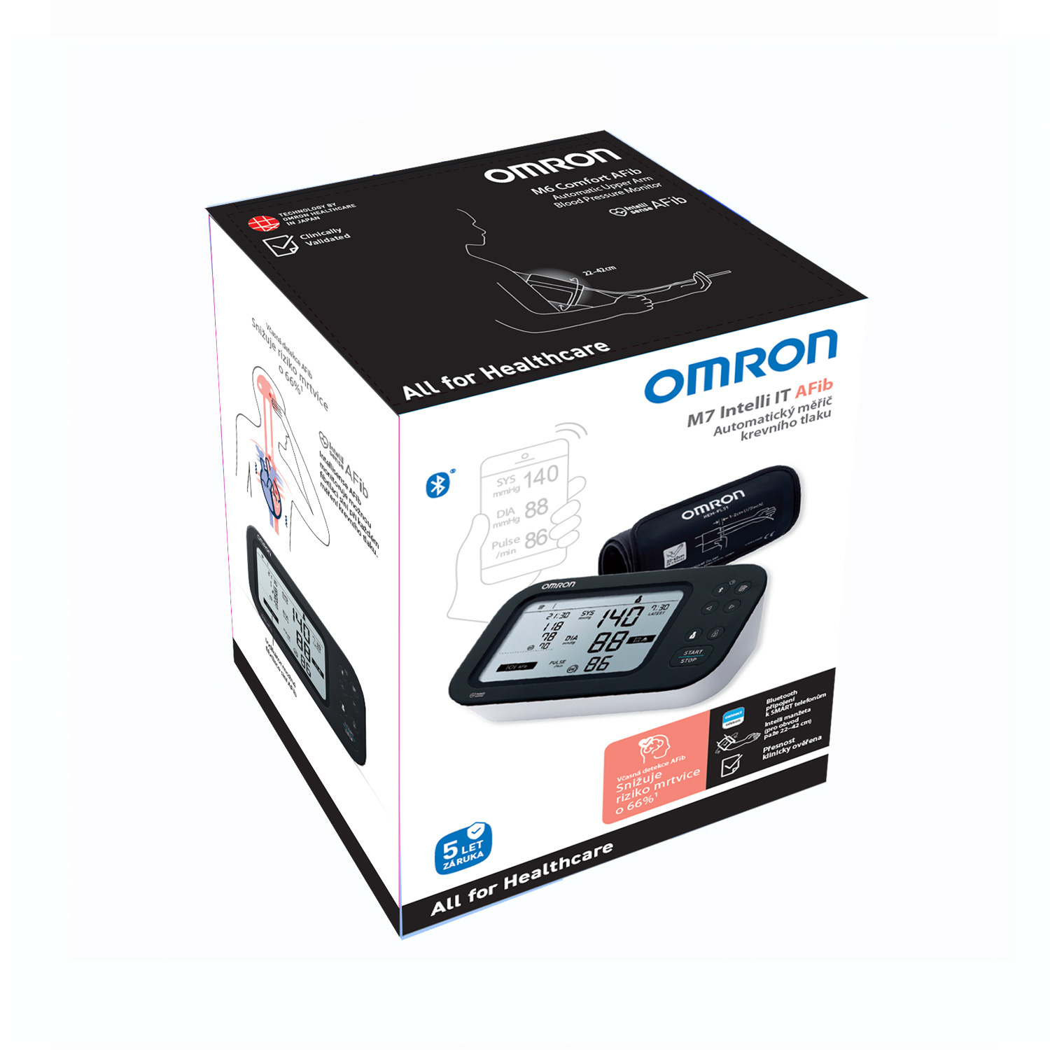 OMRON M7 Intelli IT Afib + táp, készlet vérnyomásmérő