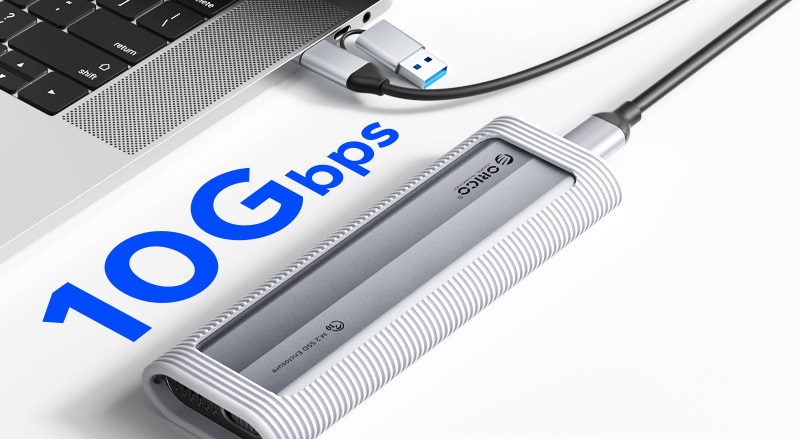 ORICO M.2 NVMe SSD Enclosure USB-C 10Gbps Silicone Protective Case külső merevlemez ház