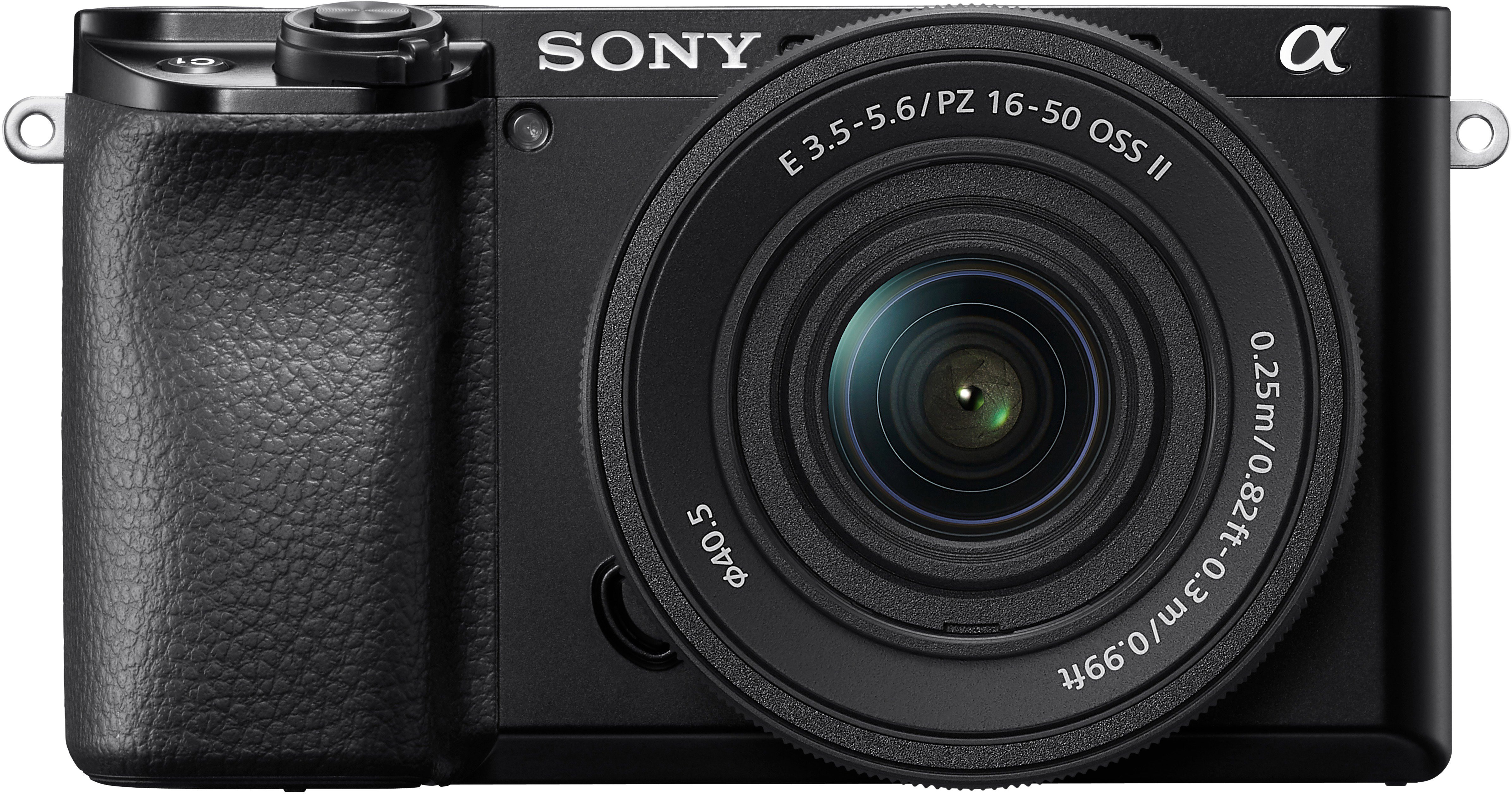 Sony Alpha A6100 digitális fényképezőgép, fekete + E PZ 16–50 mm f/3,5–5,6 II + E 55–210 mm f/4,5–6,3