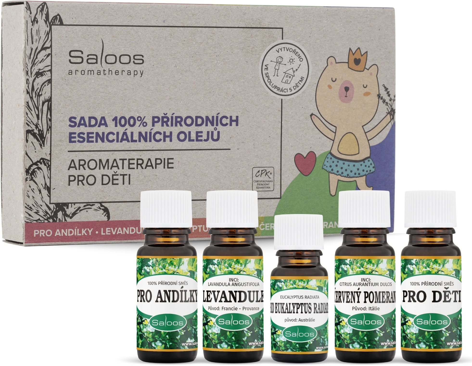 Saloos illóolaj aromaterápia gyermekeknek (4× 10 ml, 1× 5 ml)