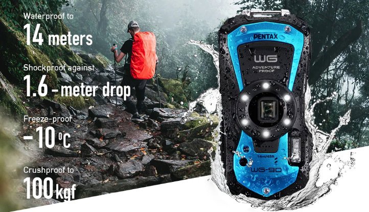 PENTAX WG-90 Blue outdoor kit digitális fényképezőgép