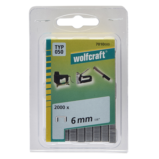 WOLFCRAFT - Kárpitos kapocs, 10,55mm, magasság 6mm, 2000 darab