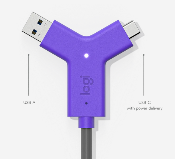 A Logitech Swytch rendelkezik USB-portokkal