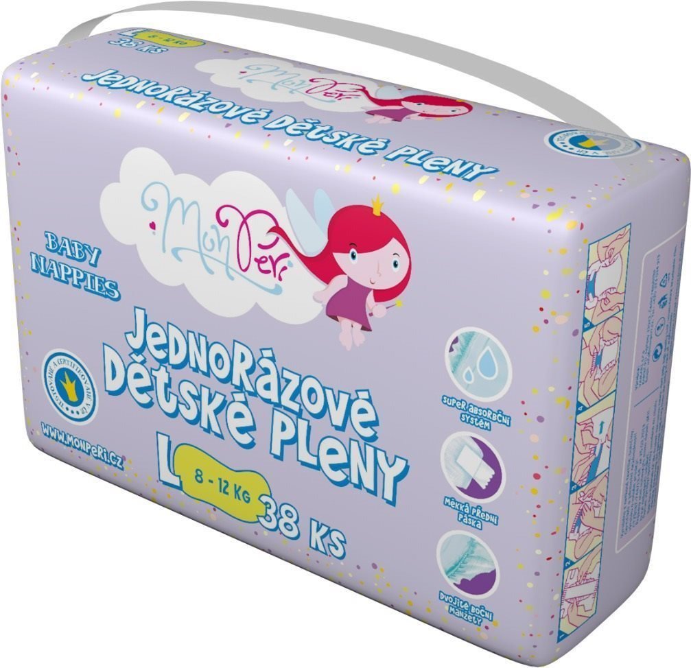 MonPeri Klasik eldobható pelenka, L méret (38 db)