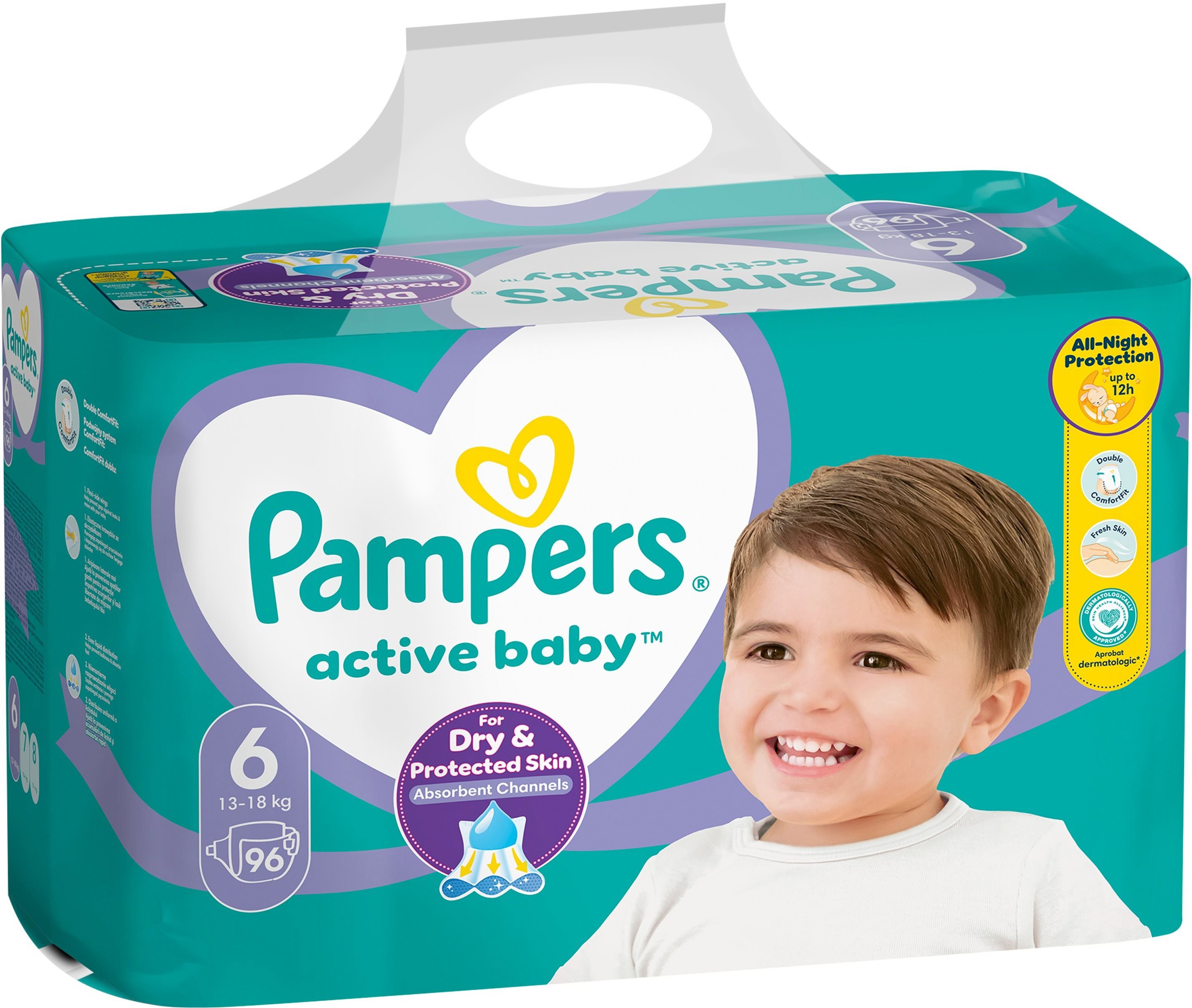 PAMPERS Active Baby 6-os méret (96 db) - havi csomag