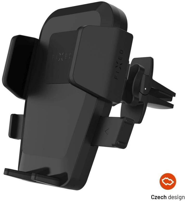 FIXED Iconiq Vent mobiltelefontartó szellőzőrácsra, fogantyúval, fekete