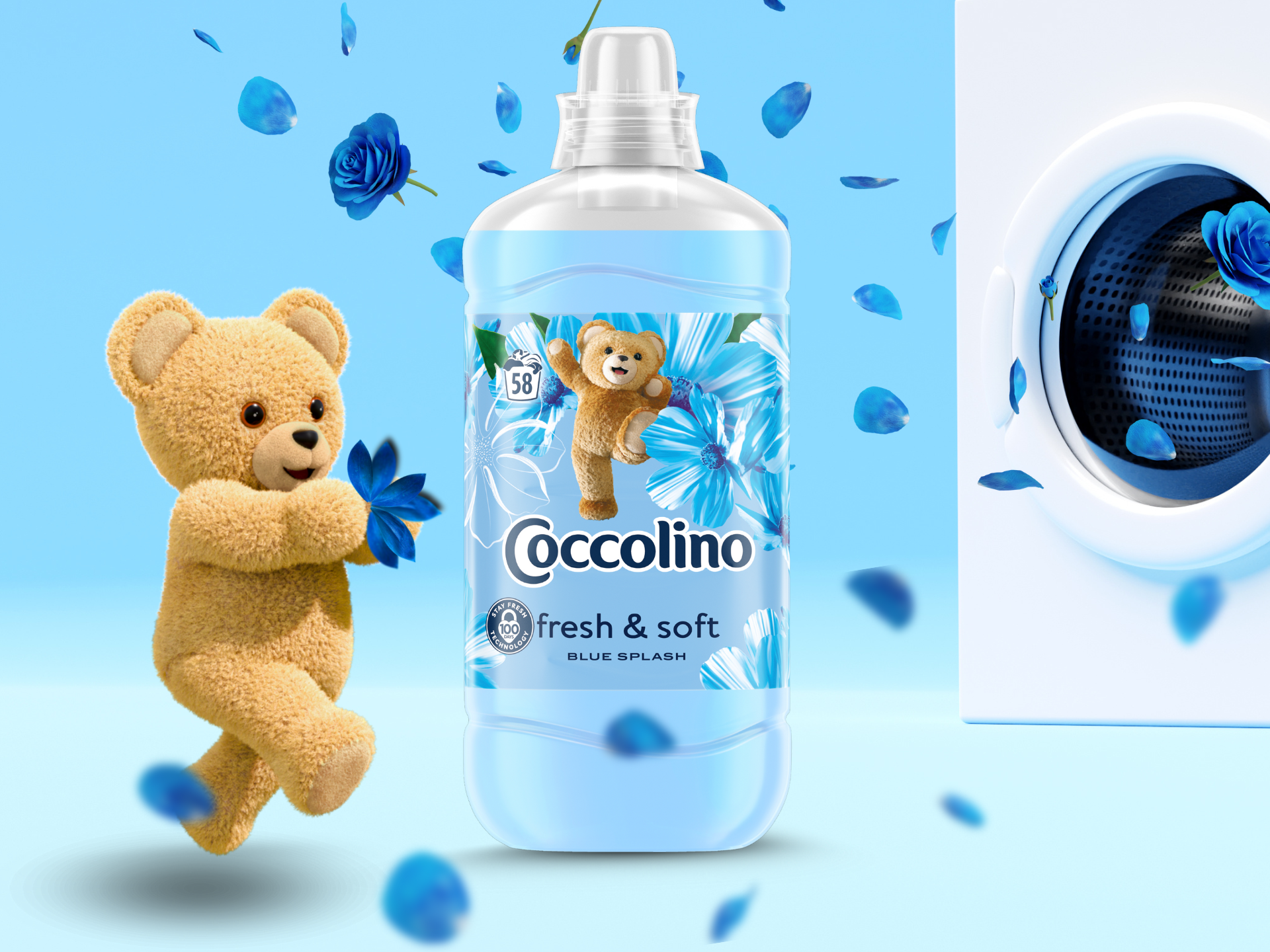 COCCOLINO Blue Splash öblítő 975 ml (39 mosás)