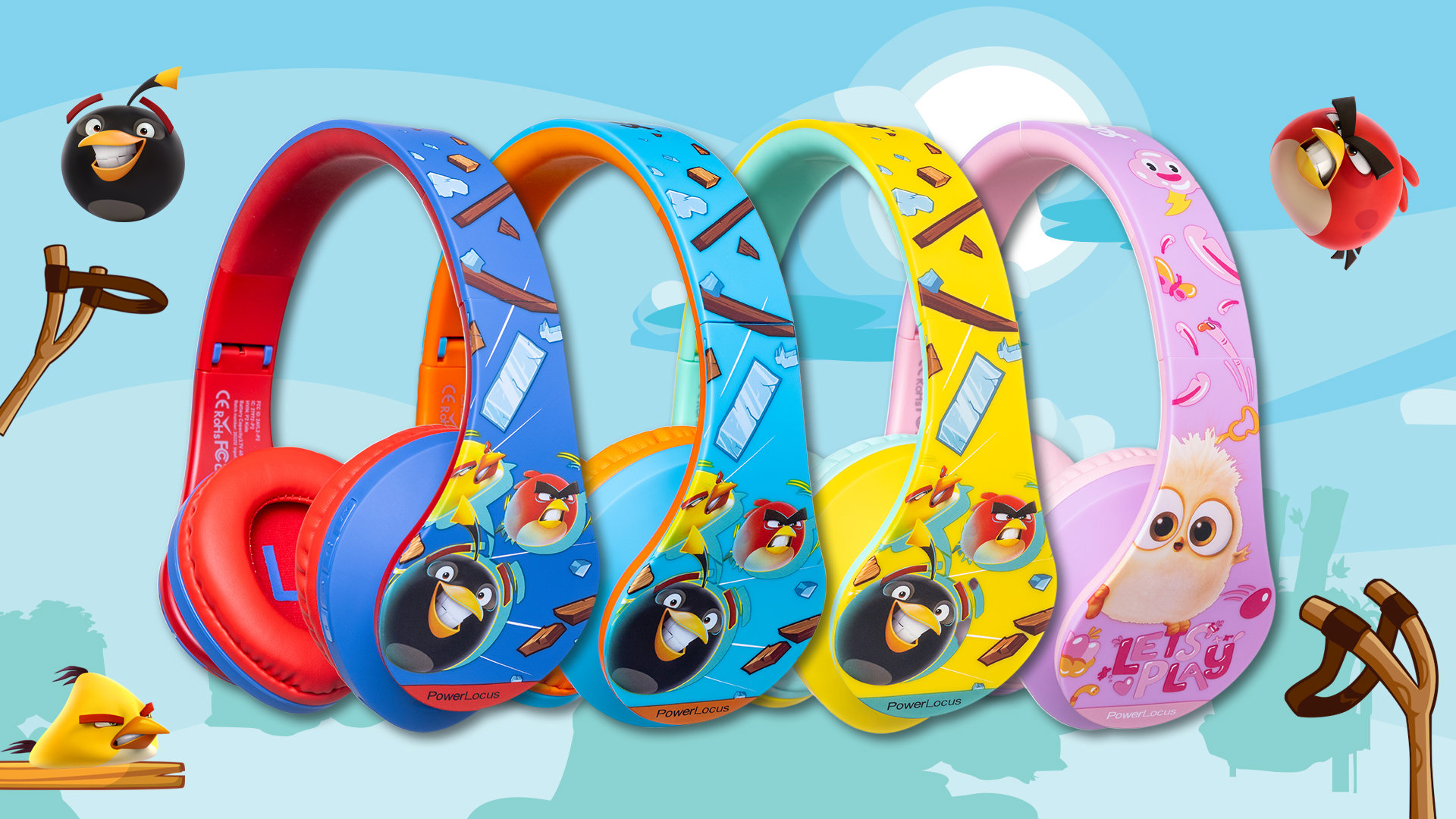 PowerLocus P2 Kids Angry Birds Yellow vezeték nélküli fejhallgató