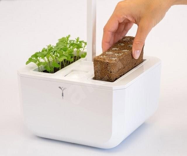 Smart Planter Exky okoskert automata fényvezérléssel, fehér + 2 fűszernövény utántöltővel