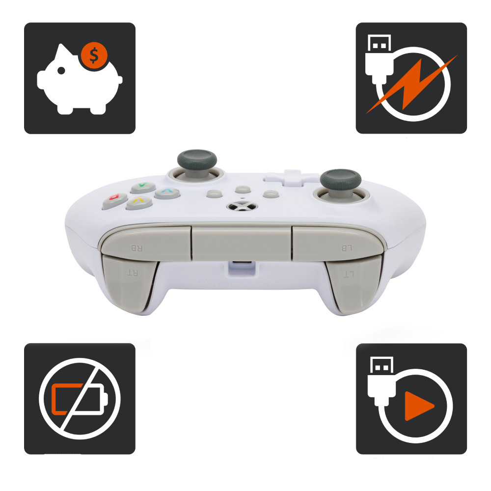 PowerA pro Xbox Series X|S vezetékes kontroller - White