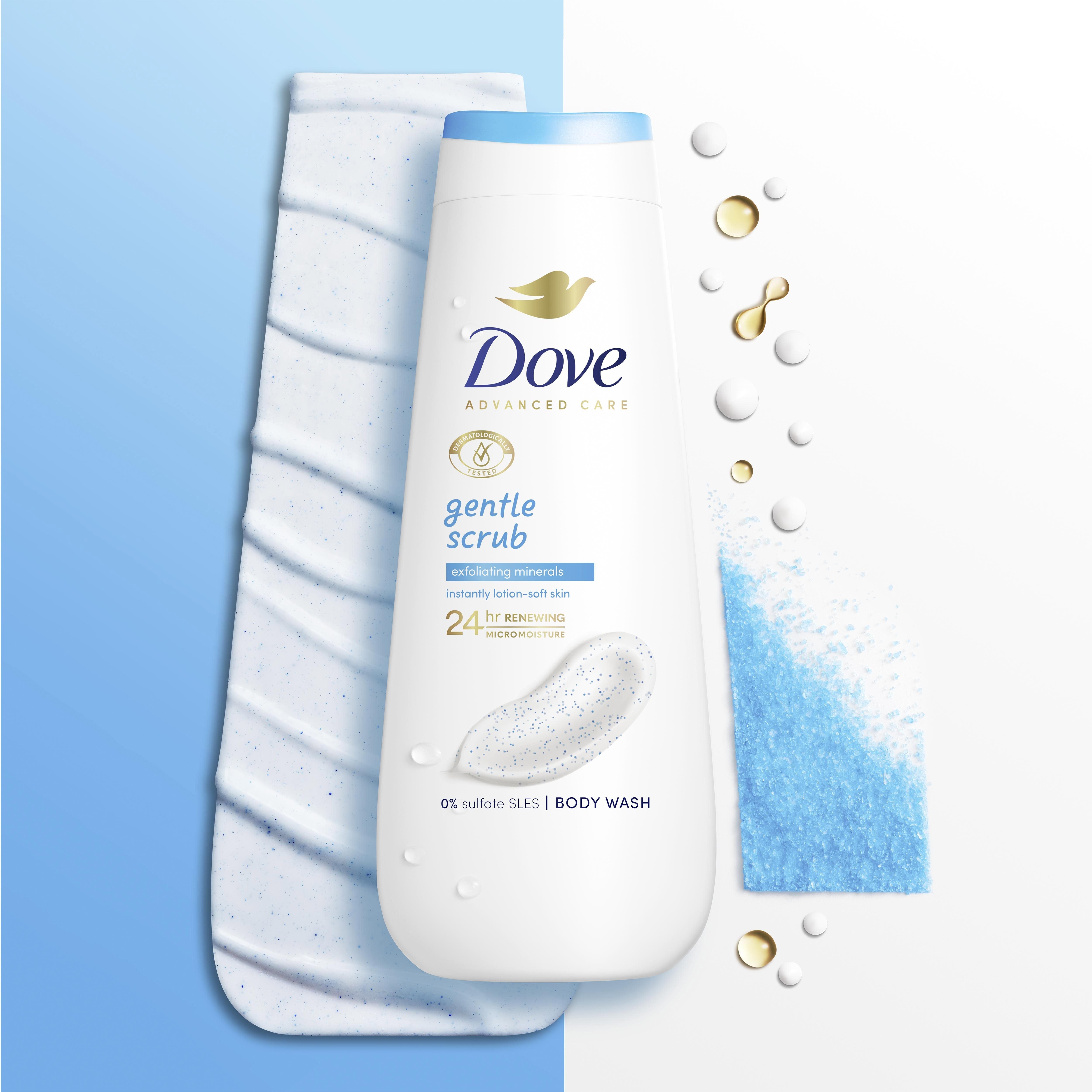 DOVE Advanced Care Gentle Scrub tusfürdő 400 ml