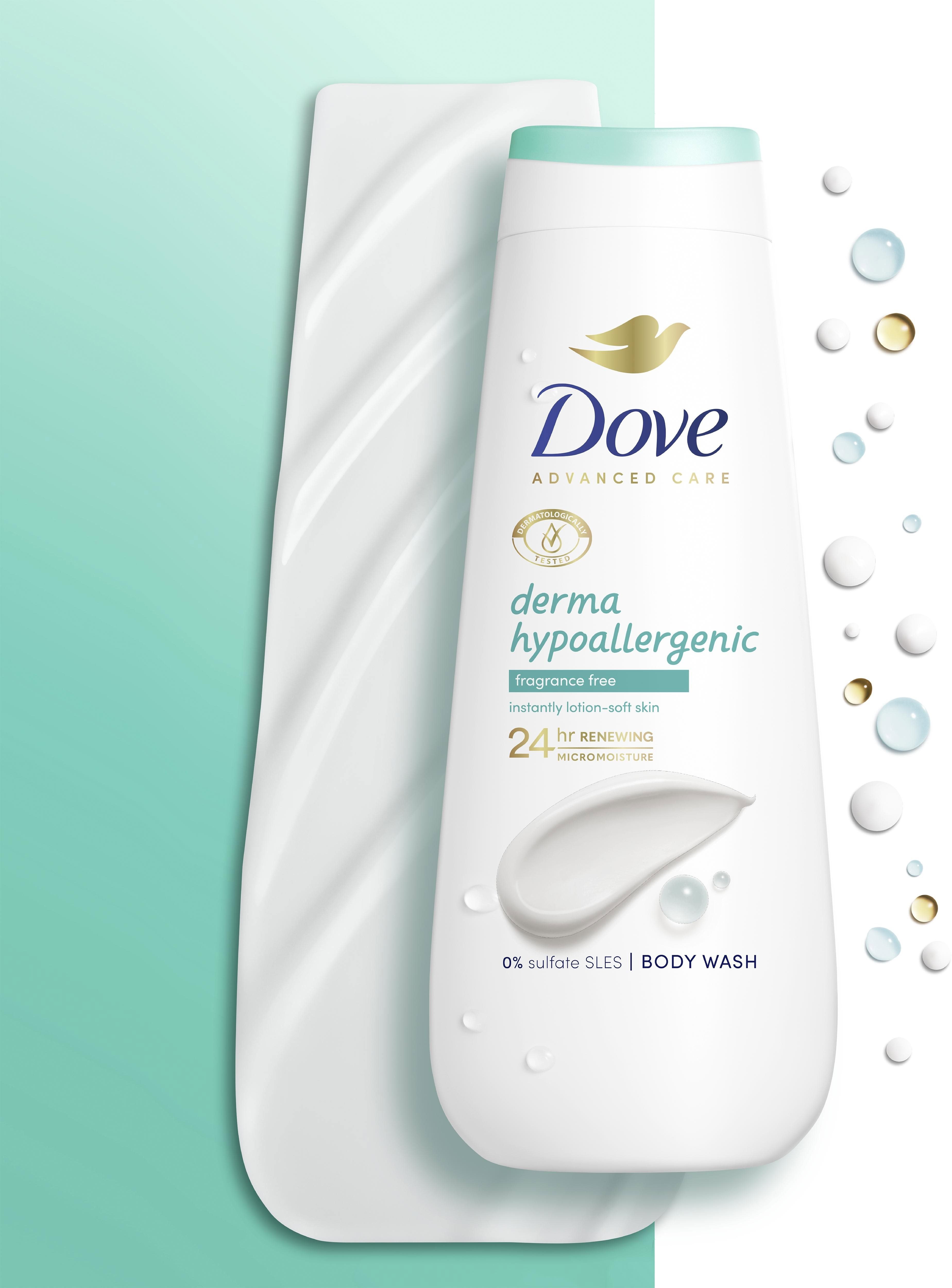DOVE Advanced Care Hypoallergenic tusfürdő 400 ml