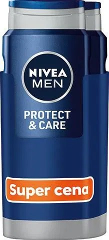 NIVEA MEN Protect & Care tusfürdő 2 × 500 ml
