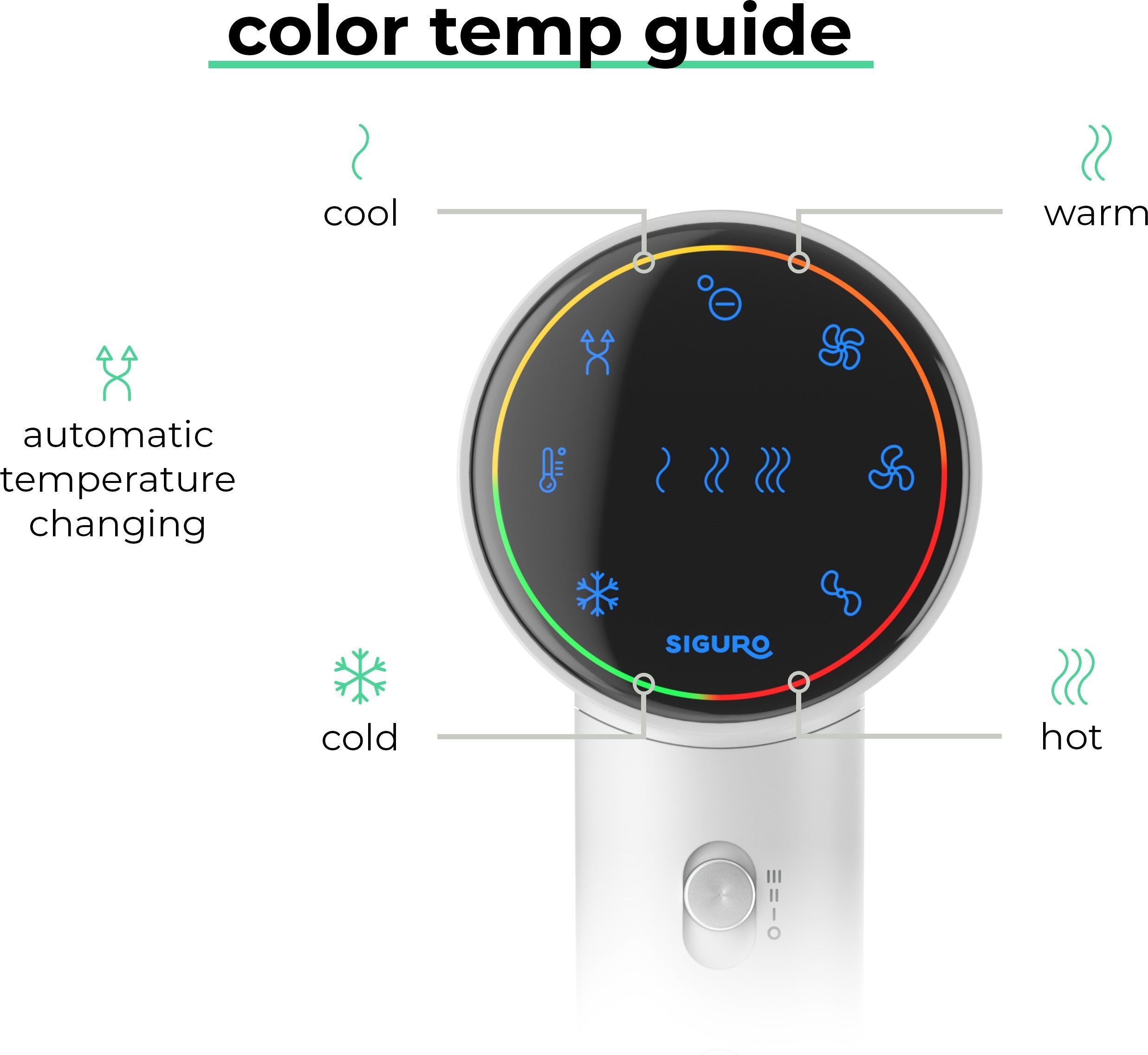 Siguro HR-I450W Snow Flow hajszárító