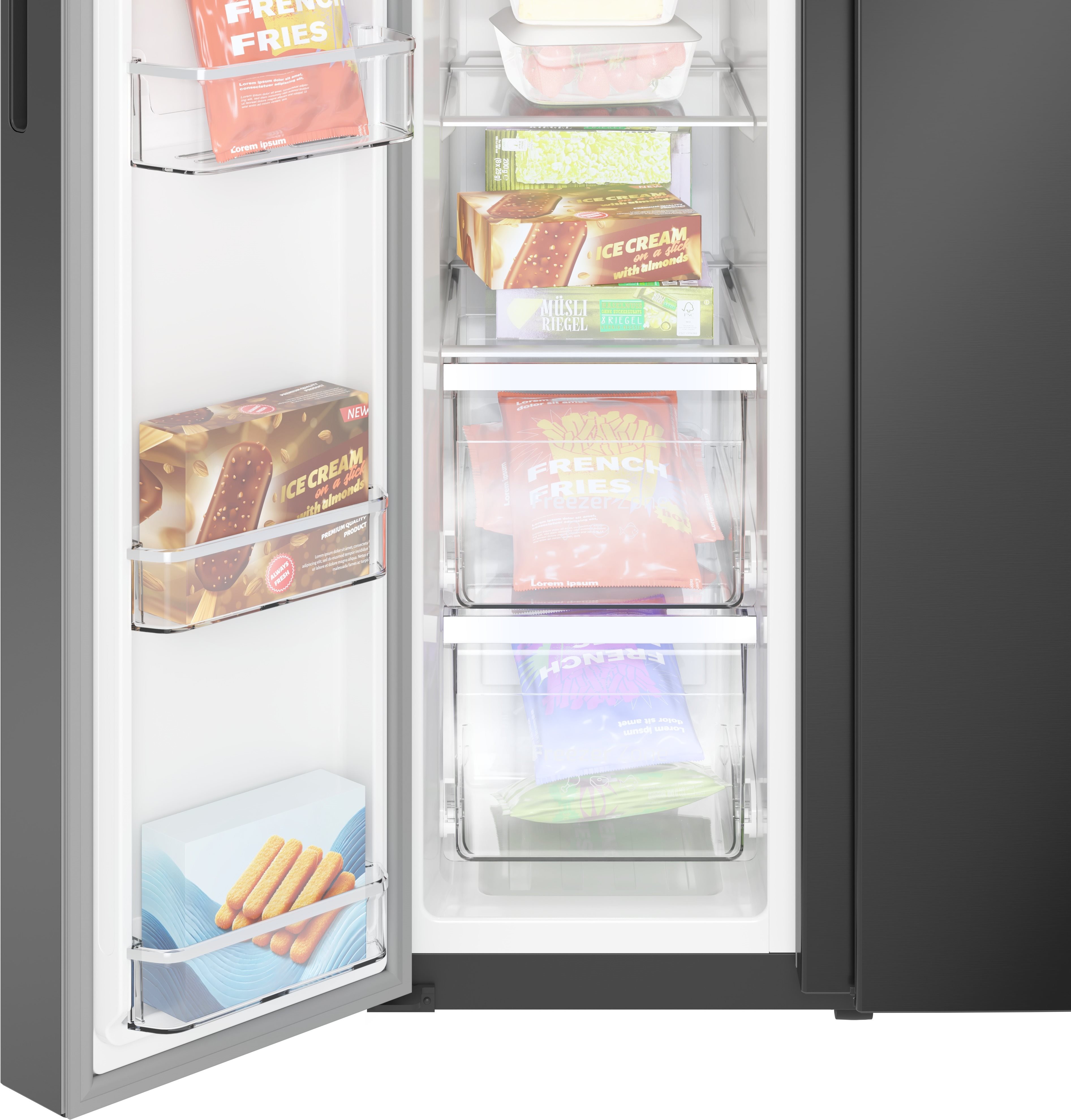 Amerikai hűtőszekrény SIGURO MD-D234Y Essentials