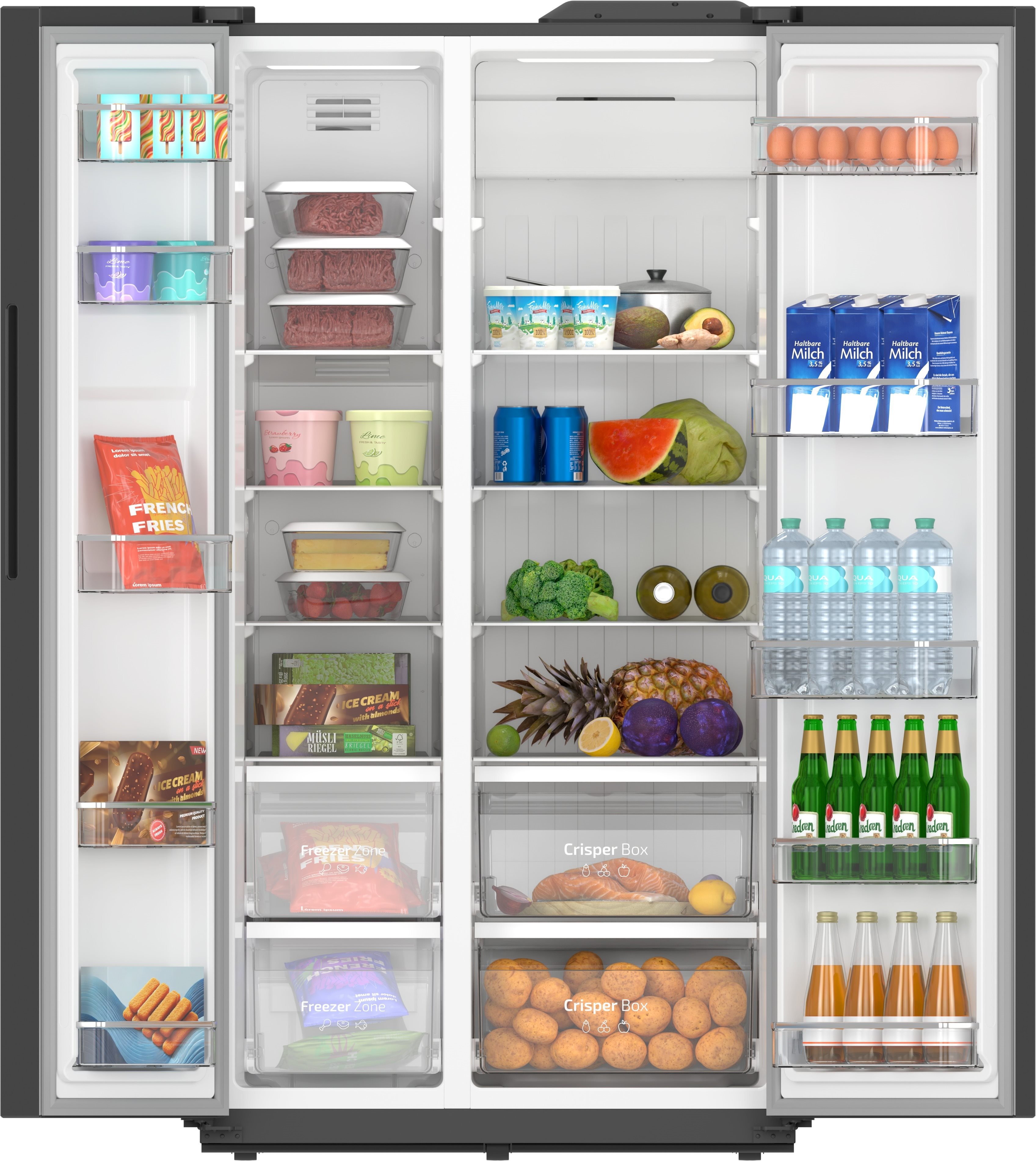 Amerikai hűtőszekrény SIGURO MD-D234Y Essentials