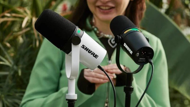 Shure MV7+ black + STAND Mikrofon