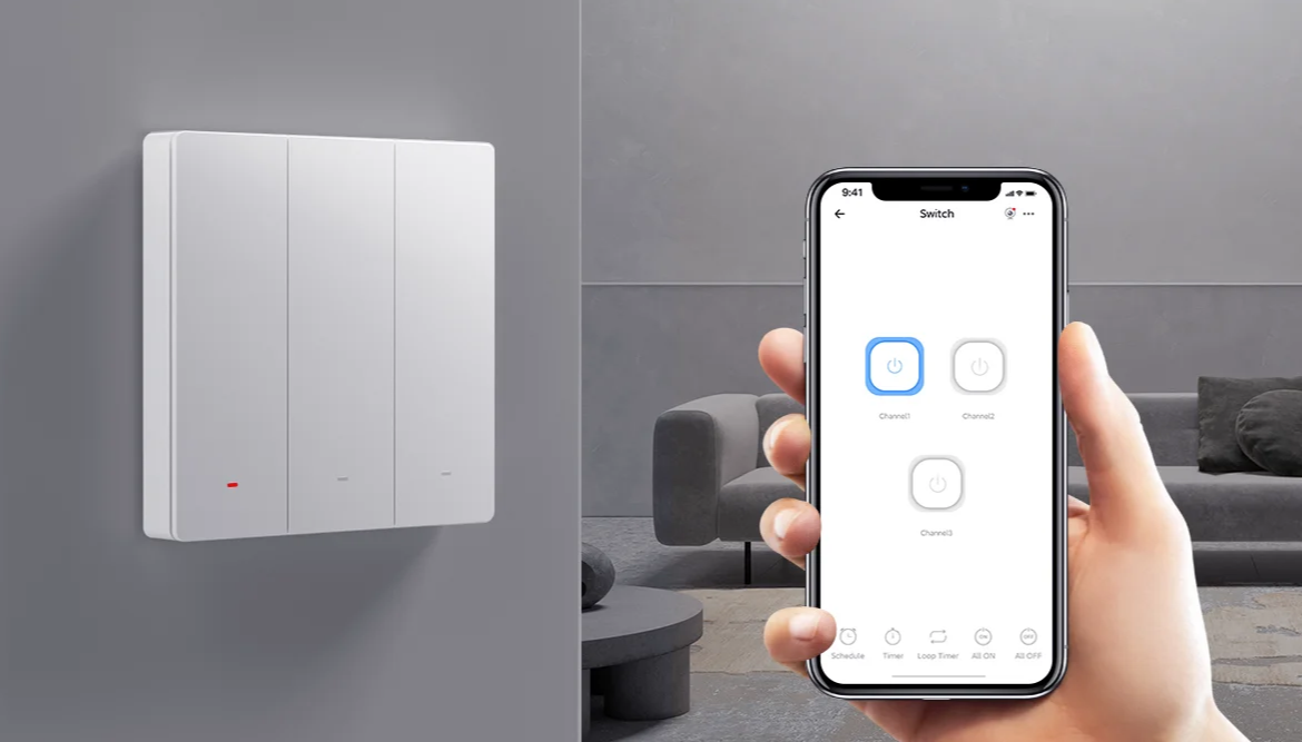 SONOFF SwitchMan Smart Wall Switch-M5 Matter (White), 1 gang kapcsoló