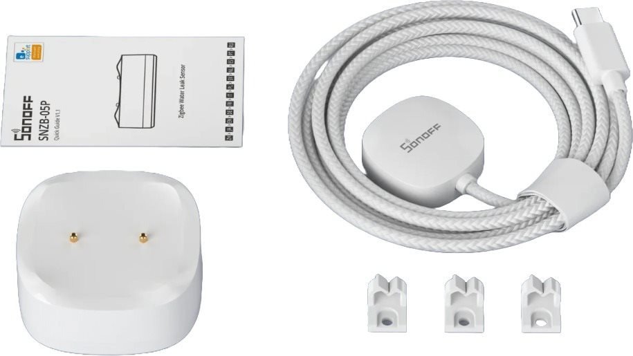 SONOFF SNZB-05P Zigbee Water Leak Sensor & Detection Cable érzékelő