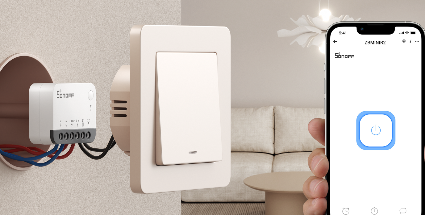 SONOFF ZBMINI Extreme Zigbee Smart Switch ZBMINIR2 (Neutral Wire Required) kapcsoló