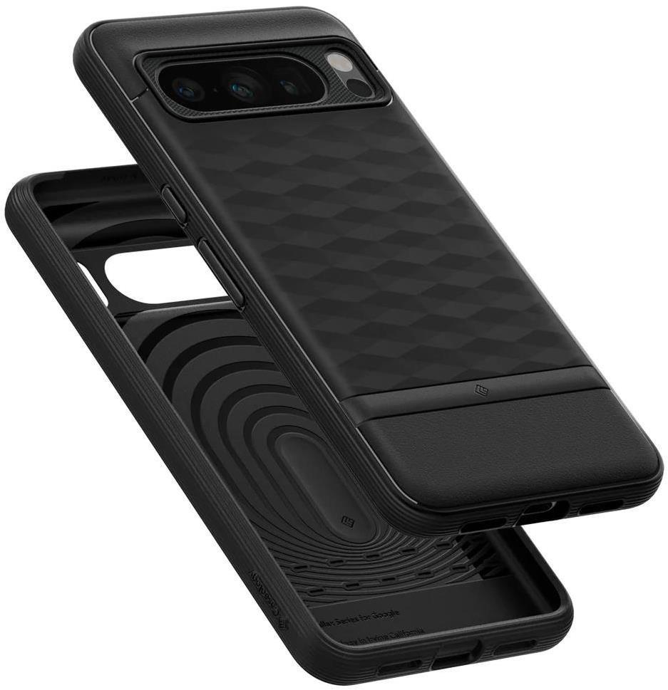 Spigen Caseology Parallax matt fekete Google Pixel 8 Pro mobiltelefon tok