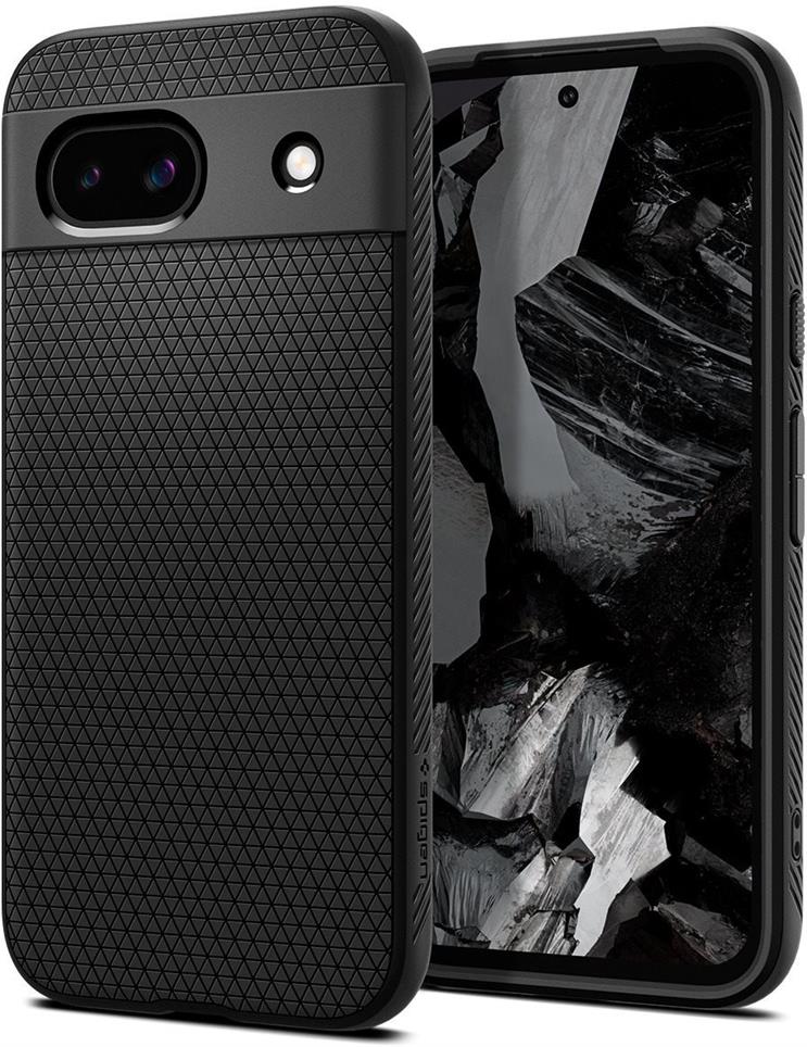 Spigen Liquid Air Matte Black Google Pixel 8a mobiltelefon tok