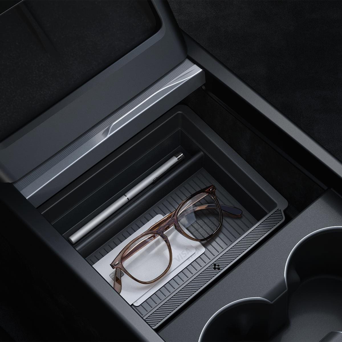 Spigen Tesla Sliding Console Organizer (Bottom) Black Tesla Model 3 (2024) rendszerező