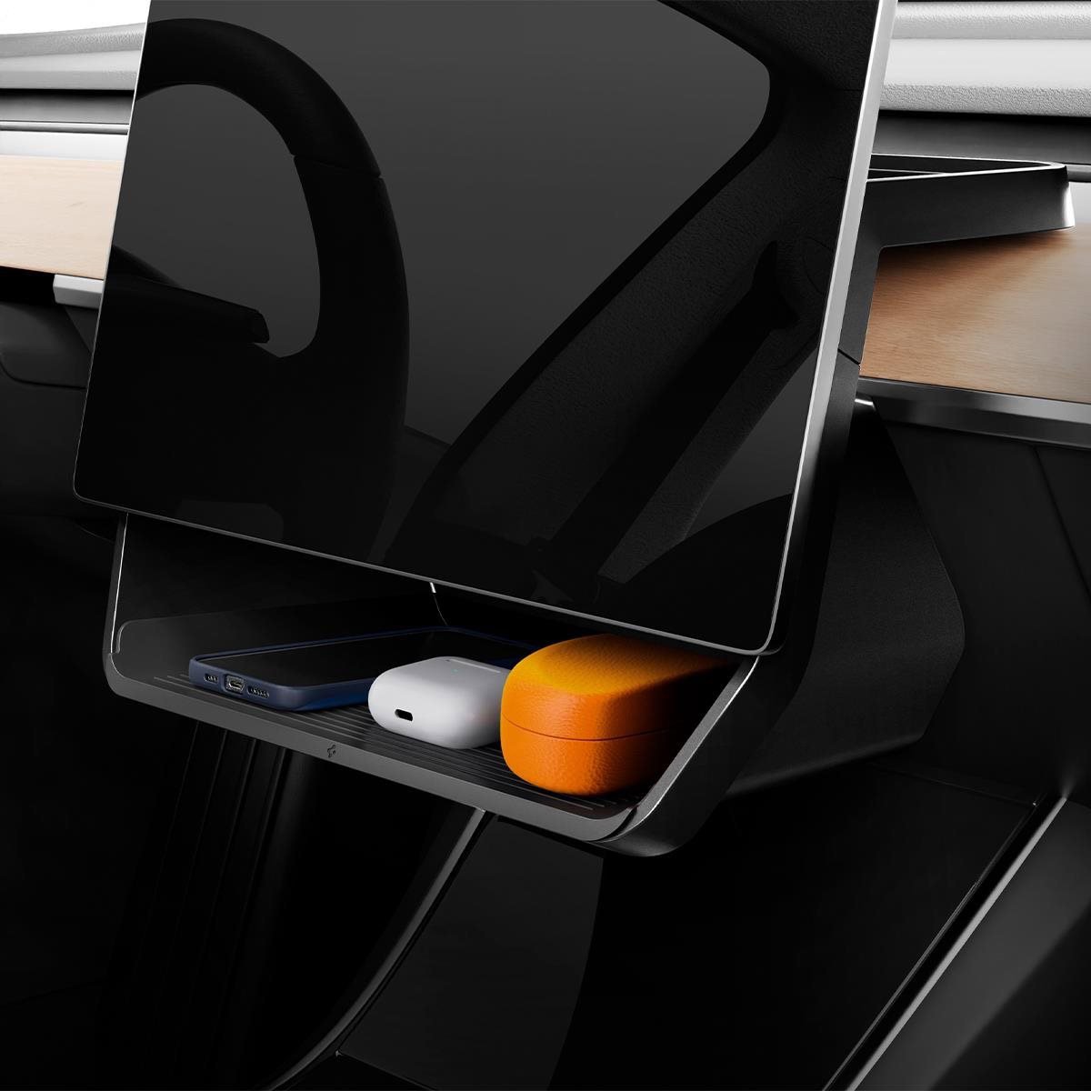 Spigen Tesla Under Screen Storage Organizer Black Tesla Model Y/3 rendszerező
