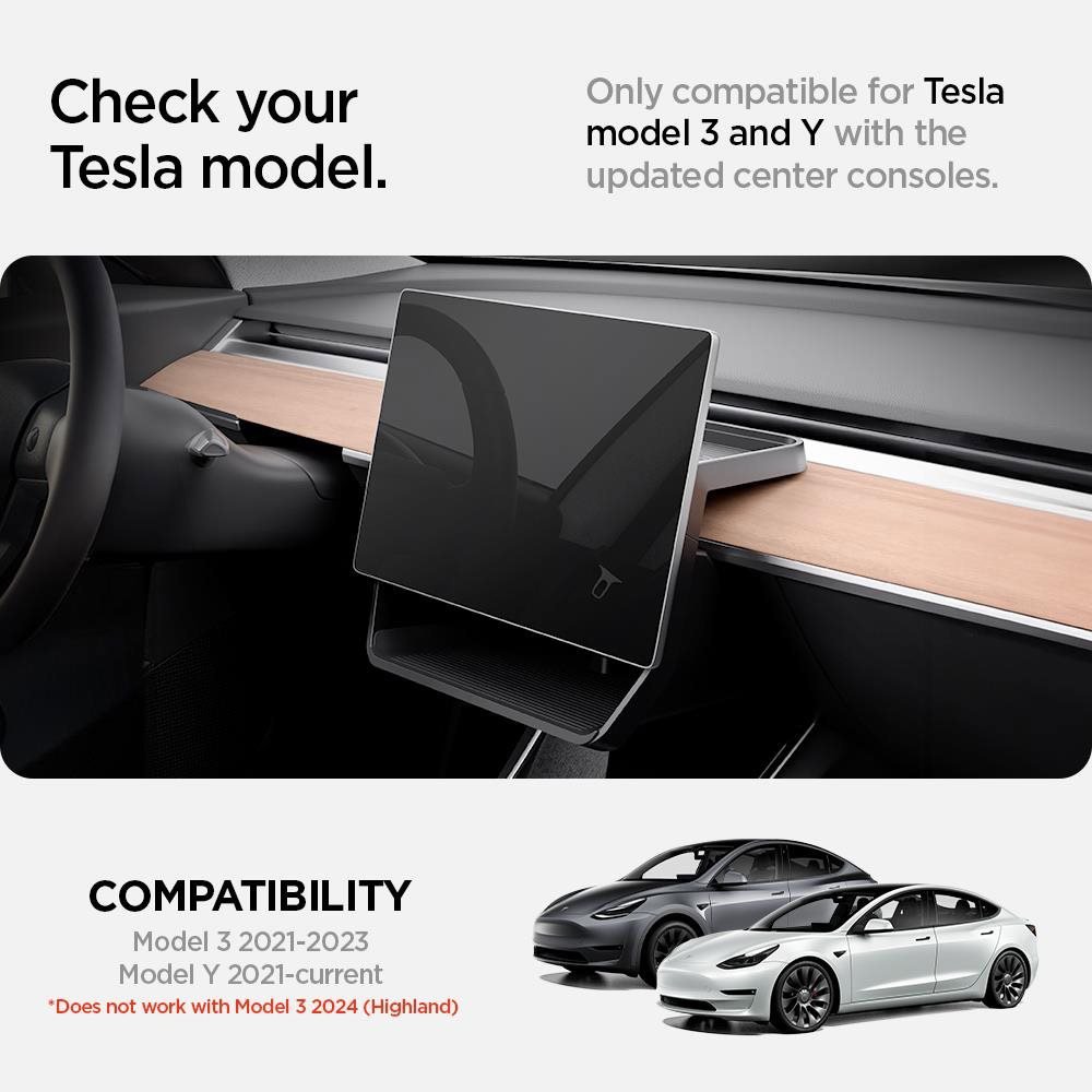Spigen Tesla Under Screen Storage Organizer Black Tesla Model Y/3 rendszerező